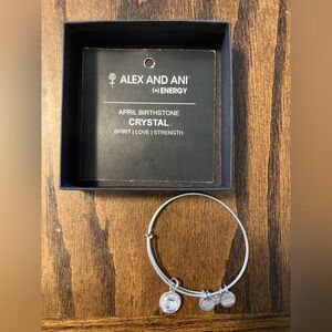 Alex and Ani Silver April Birthstone Energy Bracelet